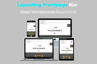 logo website layouting frontpage hotel wendelstein rosenheim