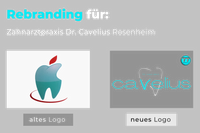 logo website rebranding zahnarztpraxis dr. cavelius rosenheim